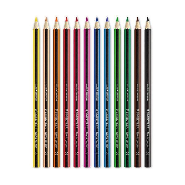 (まとめ) ステッドラー ノリスカラー色鉛筆 紙ケース入 12色(各色1本) 185 C12PB 1パック 〔×20セット〕の画像