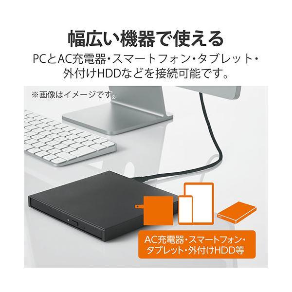 〔3個セット〕 エレコム USB2.0ケーブル(認証品、USB Type-C(TM) to USB Type-C(TM)) 2m ブラック U2C-CC5PC20NBKX3_5