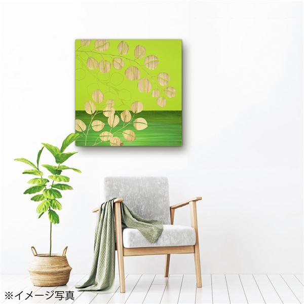 ユーパワー ウッドスカルプチャーアート 60×60cm 「ユーカリ」GR+NP_5