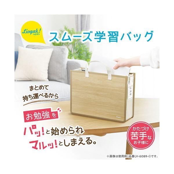 (まとめ）ソニック リビガク スムーズ学習バッグタグ付き アイボリー LV-6089-I 1セット（3個）〔×5セット〕_2