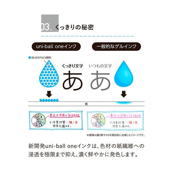 (まとめ）三菱鉛筆 ゲルインクボールペンユニボール ワンF 0.5mm 黒 （軸色：Fグリーン（葉雫）） UMNSF05F.6 1本〔×50セット〕