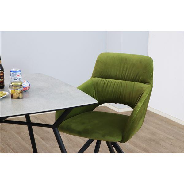 チェア グリーン ベルベット調生地 パーソナルチェア ダイニングチェア 椅子 チェア UP 364 DAVIS ダヴィス spin chair_3