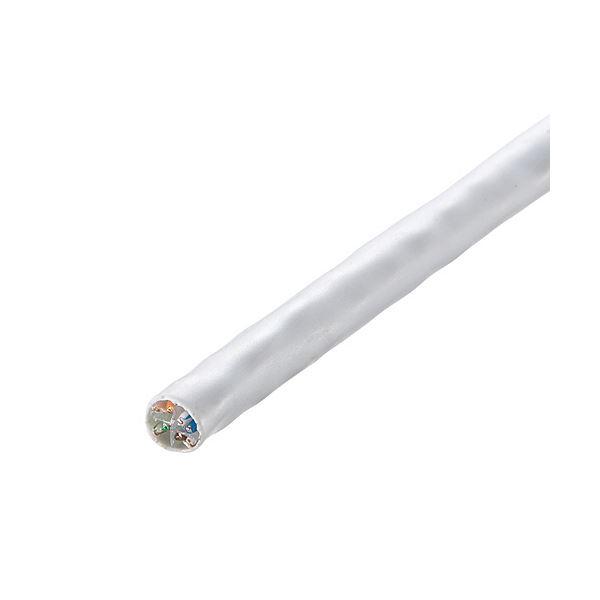 サンワダイレクト LANケーブル(自作用・300m・カテゴリ6・単線・UTP・ホワイト) 500-LAN6-CB300W 1本_1