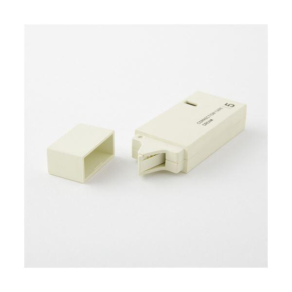 （まとめ） ミドリ 紙製修正テープ5mm幅×7.2m クリーム 35500006 1セット（5個） 〔×5セット〕_3