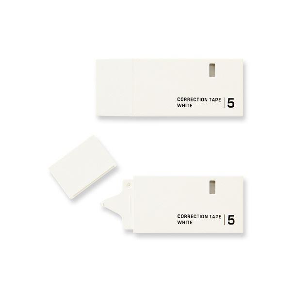 （まとめ） ミドリ 紙製修正テープ5mm幅×7.2m 白 35498006 1セット（5個） 〔×5セット〕_1