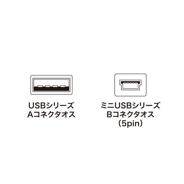 〔5個セット〕 サンワサプライ ミニUSBケーブル 3m KU-AMB530KX5_1