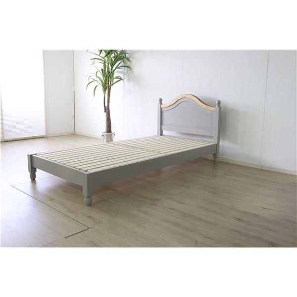 ベッド 寝具 シングル 約幅103cm グレー 木製 フレームのみ組立品 ベッド 寝具 シングル 約幅103cm グレー 木製 フレームのみ ベッド