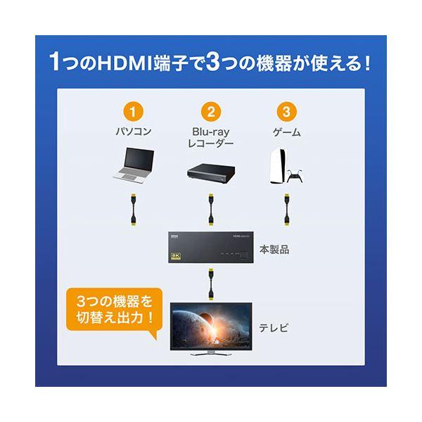 サンワサプライ 8K対応HDMI切替器（3入力・1出力） SW-HDR8K31L