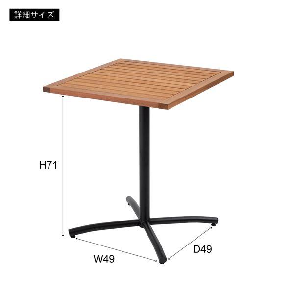 カフェテーブル 約幅61.5cm ブラック 組立式｜chibamart｜06