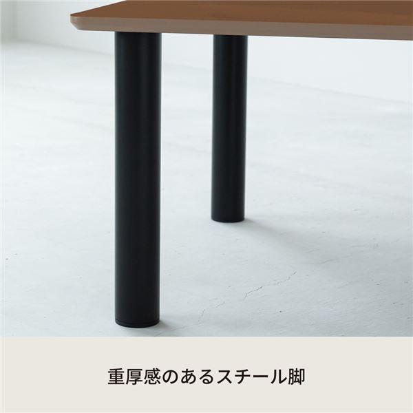 ライフテーブル80(ブラウン/茶)〔幅80cm〕 机 ローテーブル ミニテーブル 木目 座卓 リビングテーブル センターテーブル子供部屋 勉強机 ヴィンテージ モダン..._3