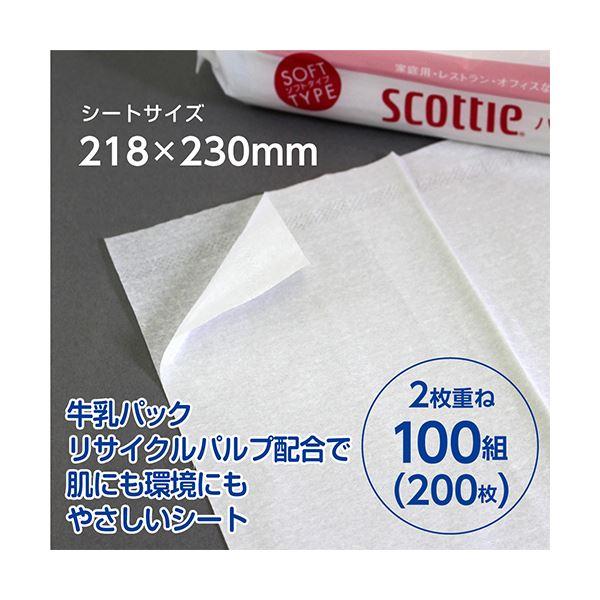 日本製紙クレシアスコッティ ハンドタオル100 100組／パック 1セット（60パック）_3