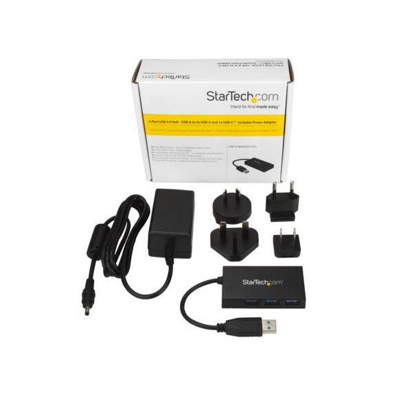 StarTech.com 4ポートUSB3.0ハブ USB-A×3口（高速充電対応）／C×1口 ブラック HB30A3A1CSFS1個_5