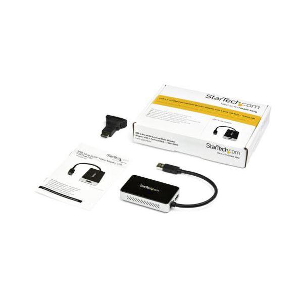 StarTech.com USB3.0接続 HDMI変換アダプタ（USBポート×1口付き） USB A（オス）-HDMI（メス）USB32HDEH 1個_5