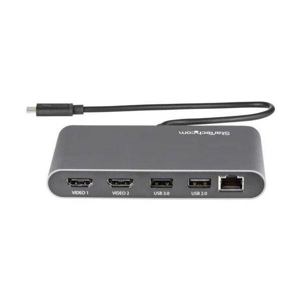 StarTech.com Thunderblot3 ハブ ブラック＆シルバー TB3DKM2HDL 1個_2