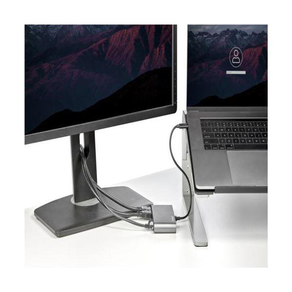 StarTech.com Thunderblot3 ハブ ブラック＆シルバー TB3DKM2HDL 1個_4
