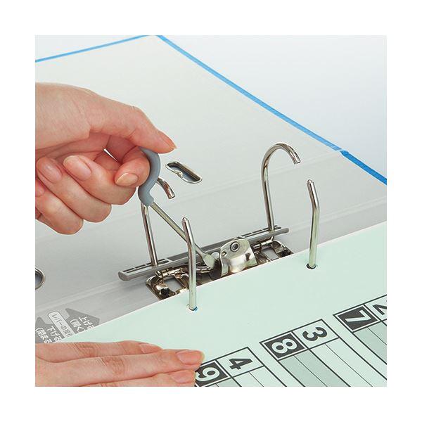 （まとめ） コクヨレバッチファイル A4タテ 2穴 480枚収容 48mmとじ 背幅76mm 緑 フ-AL290G 1冊 〔×5セット〕_1