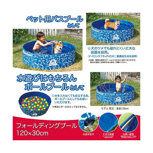 ジーロン フォールディングプール 水遊び・ペット用・ボールプールにも 約120×120×30cm JL-685436_1