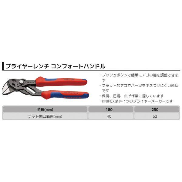 KNIPEX クニペックス プライヤーレンチ コンフォート 全長180mm 8602-180 工具 ツール DIY 作業工具_1