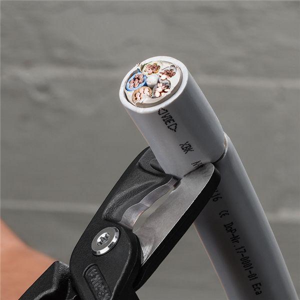 KNIPEX クニペックス 1000V絶縁ケーブルカッター ステップカットXL 全長225mm サイズW225×D65×H29mm パック入 9518-225SB 工具_2