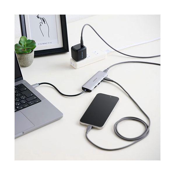 エレコム USB Type-C(TM)5in1ドッキングステーション (20W 出力対応) DST-051BPSV