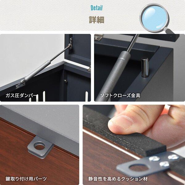 屋外ゴミ収納庫 Sサイズ〔ダークグレー〕組立品の画像