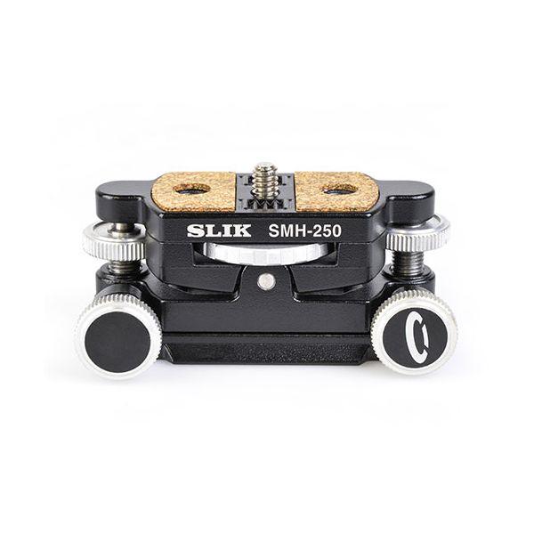 スリック SLIK SMH-250 微動方式押しねじ式の2軸微動雲台。高度補助ウェッジ付属 SMH-250_1