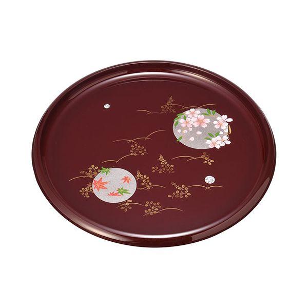 紀州塗 円華 8.0信貴丸盆 〔約φ240×16mm〕 22609806 : Chiba Mart(イン