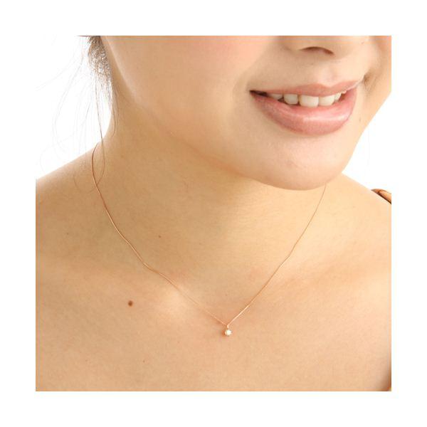 K18PG 0.1ctダイヤモンドペンダント/ネックレス K18PG 1ctダイヤモンドペンダント/ネックレス