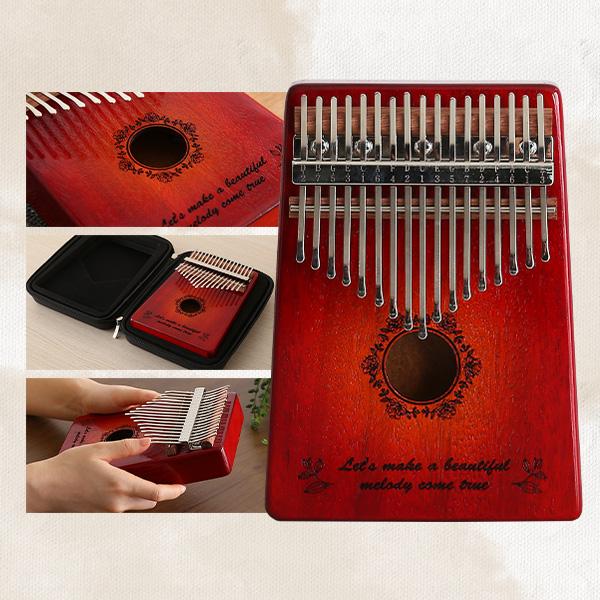 指で弾くピアノ カリンバ初心者セット 絵柄付きタイプ ハードケース