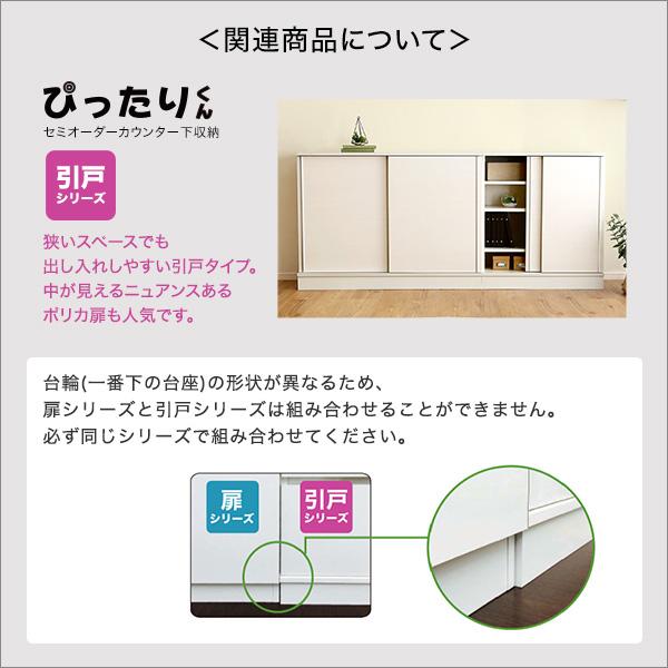 【扉シリーズ】セミオーダーカウンター下収納ぴったりくん エンドコーナー右置き 奥行25cm_12