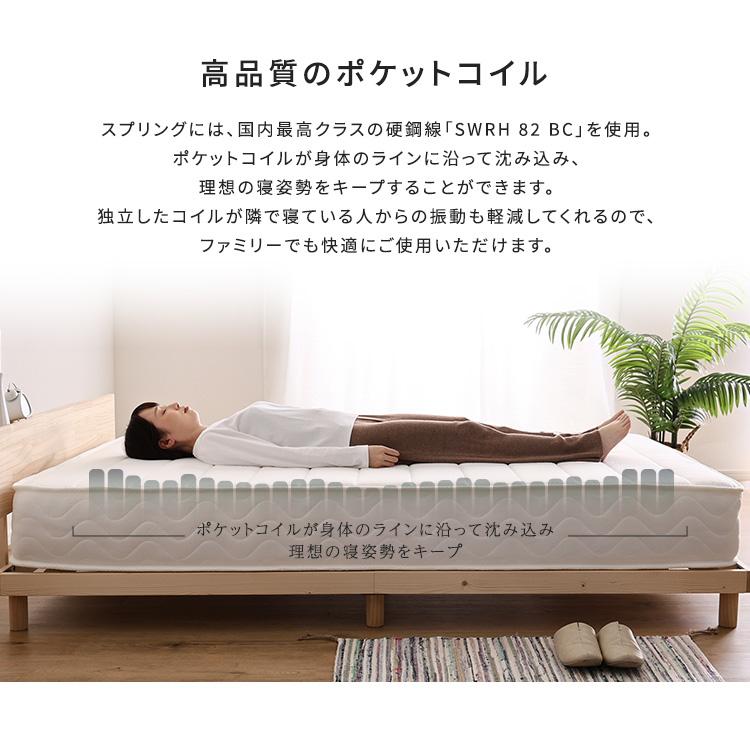 日本製ポケットコイルマットレス【nukkua-ヌックア-】(ワイド 日本製ポケットコイルマットレス【nukkua-ヌックア-】(ワイド