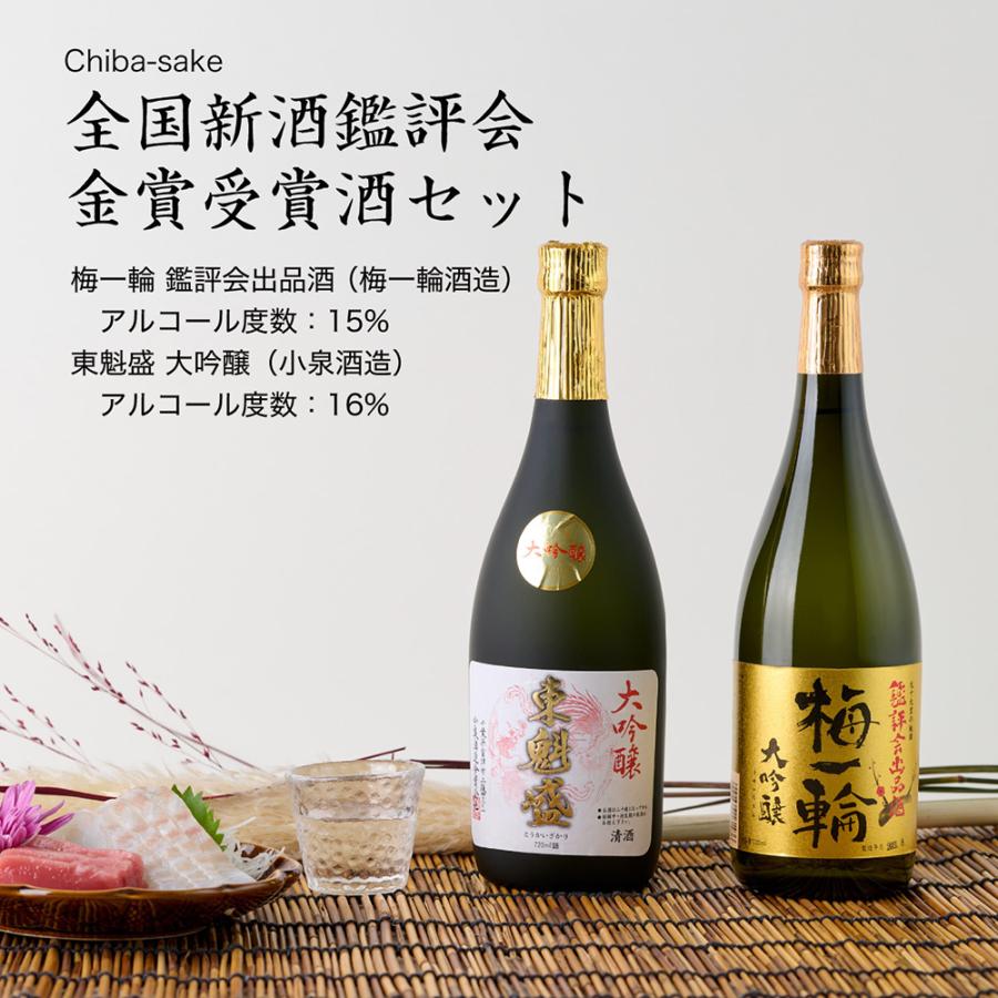日本酒 全国新酒鑑評会 金賞受賞酒720ml×2本飲み比べギフトセット 梅