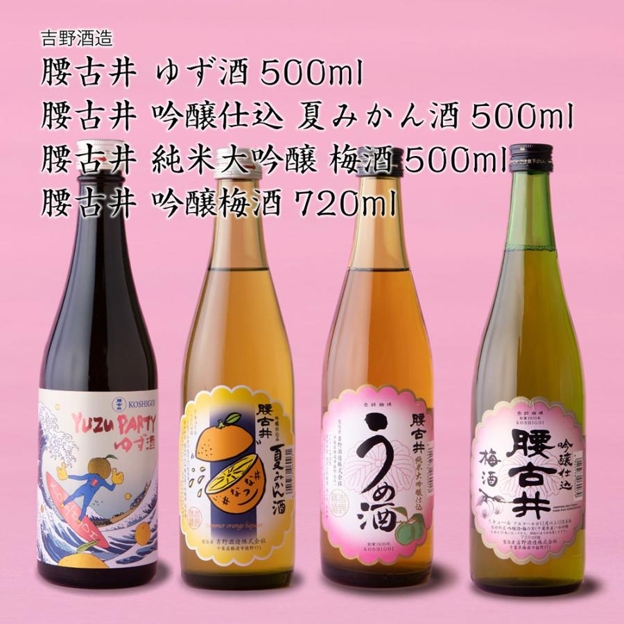 腰古井 こしごい リキュール4本飲み比べセット 純米大吟醸梅酒