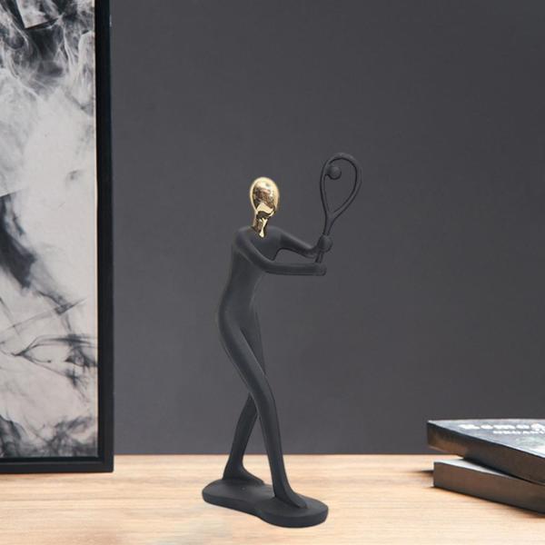 バドミントン 抽象的な置物 抽象レジンスポーツフィギュア像の彫刻｜chibi-maruya｜07