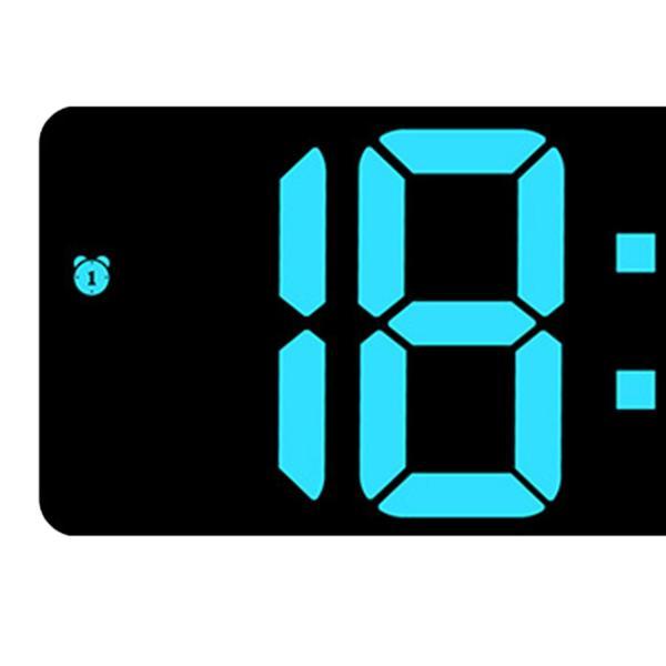 デジタル壁掛け時計 LED 目覚まし時計 デスク 12H 24H モダンな大画面ディスプレイ 調光可能 日付温度付き 学習 フェスティバル ホーム 横｜chibi-maruya｜08