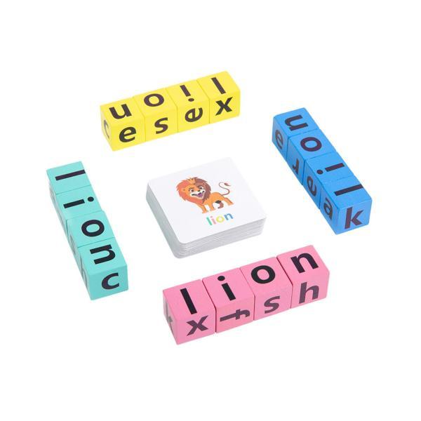 Spelling Toys レタースペリングブロック CVC ワードゲーム マッチングレターおもちゃ レターソート 母音リーディングレター おもちゃ｜chibi-maruya｜02
