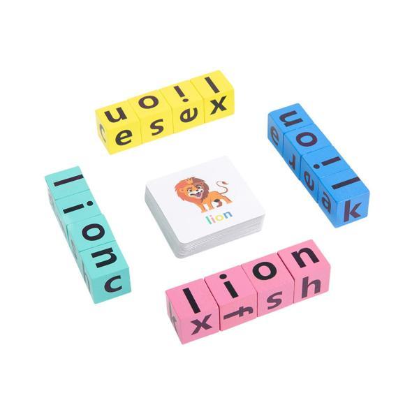 Spelling Toys レタースペリングブロック CVC ワードゲーム マッチングレターおもちゃ レターソート 母音リーディングレター おもちゃ｜chibi-maruya｜05