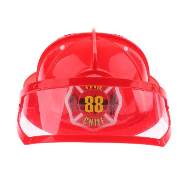 子供 ままごと ごっこ遊び 消防士 安全ヘルメット 調整可能な 帽子 玩具 赤｜chibi-maruya｜02