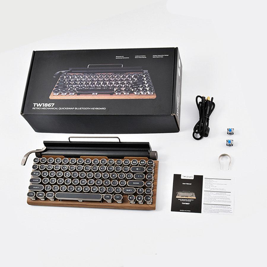 タイプライター キーボード bluetooth レトロ ipad 無線 mac 白 タイプライター キーボード bluetooth レトロ ipad 無線 mac 白