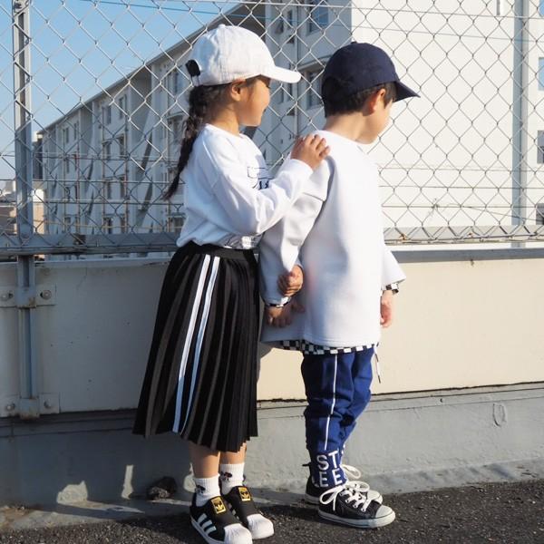 韓国子供服 サイドラインプリーツスカート No 02 女の子 ボトムス 大人っぽい 春 夏 スポーティー 青 黒 キッズ オシャレ Cheeky Chibicco House 通販 Yahoo ショッピング