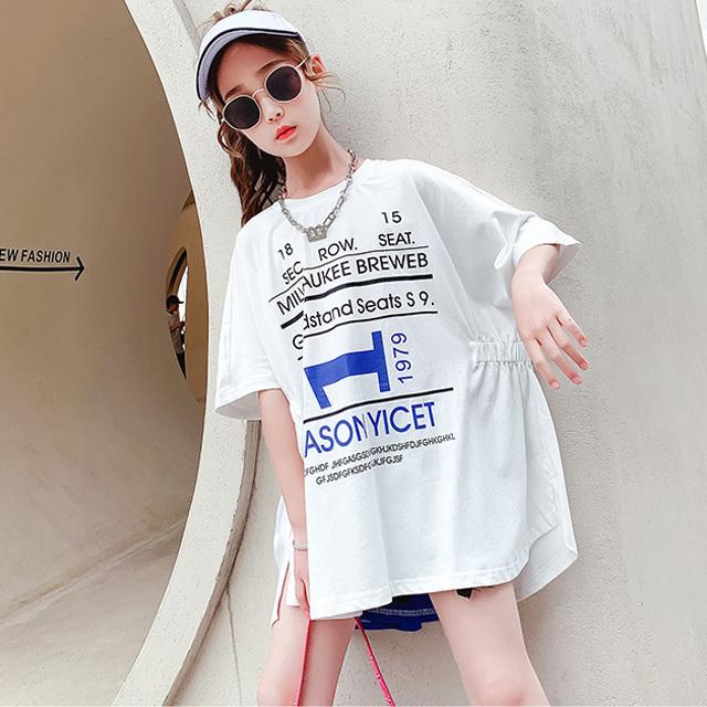 テールカットワンピース No 01 韓国子供服 キッズ 大人っぽい 半袖 スポーティー ホワイト かっこいい 女の子 カジュアル オシャレ 派手 子供服 Cheeky Chibicco House 通販 Yahoo ショッピング