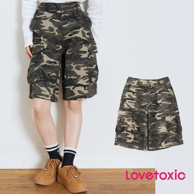 LOVETOXIC 2026春夏新作 LTXC カモフラ柄ハーフカーゴパンツ No