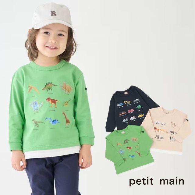 petit main 2026春夏新作 Petit TOMICA・ANIA グラフィック長袖T