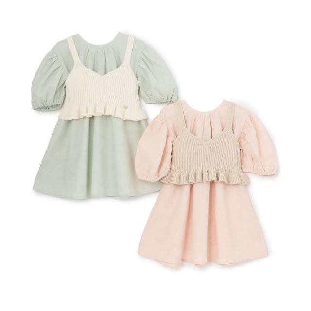 petit main 2026春夏新作 Petit リンク レースワンピビスチェセット No
