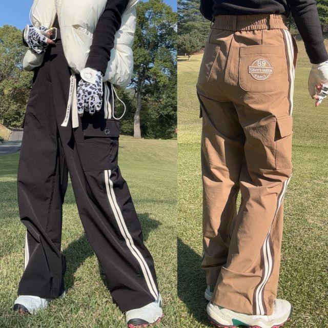 韓国ゴルフウェア サイドラインカーゴパンツ K250927-02 レディース