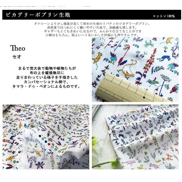 リバティプリント【ポプリン/ エターナル】 セオ カラフル系 D色 Theo