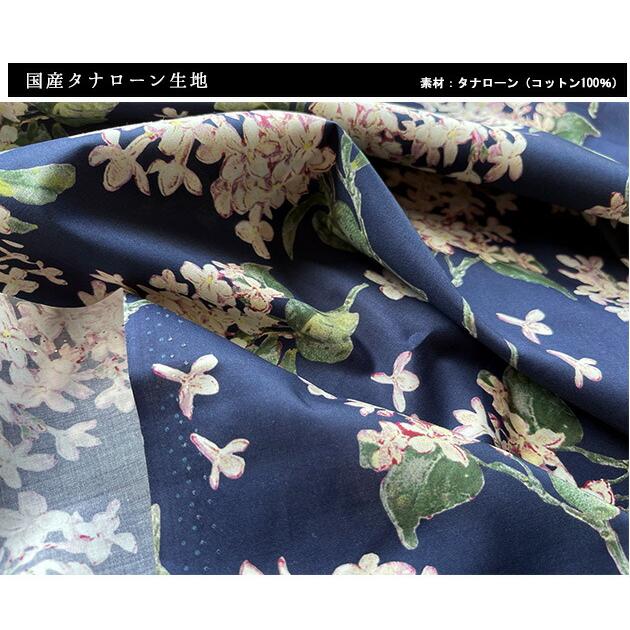 リバティプリント【タナローン/エターナル】アーカイブライラック（濃紺地ピンク花 YE色） ArchiveLilac　3635189-ye |  | 02