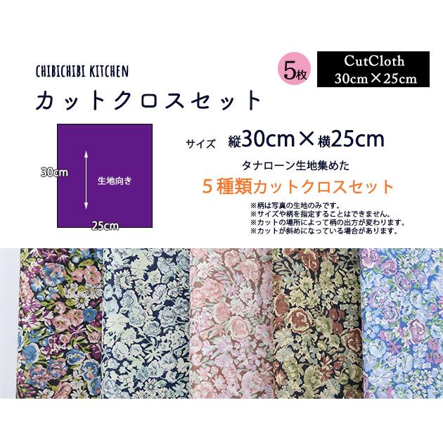 カットクロス ＜チャイブ＞ 別注 ハンドメイド LIBERTY はぎれ 5種類