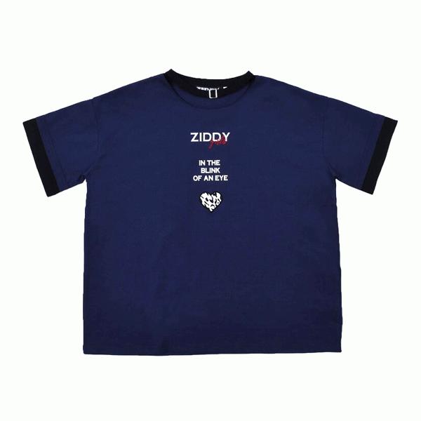 Ziddy 半袖tシャツ 紺 チョーカー仕様 キッズ 女児 驚きの値段