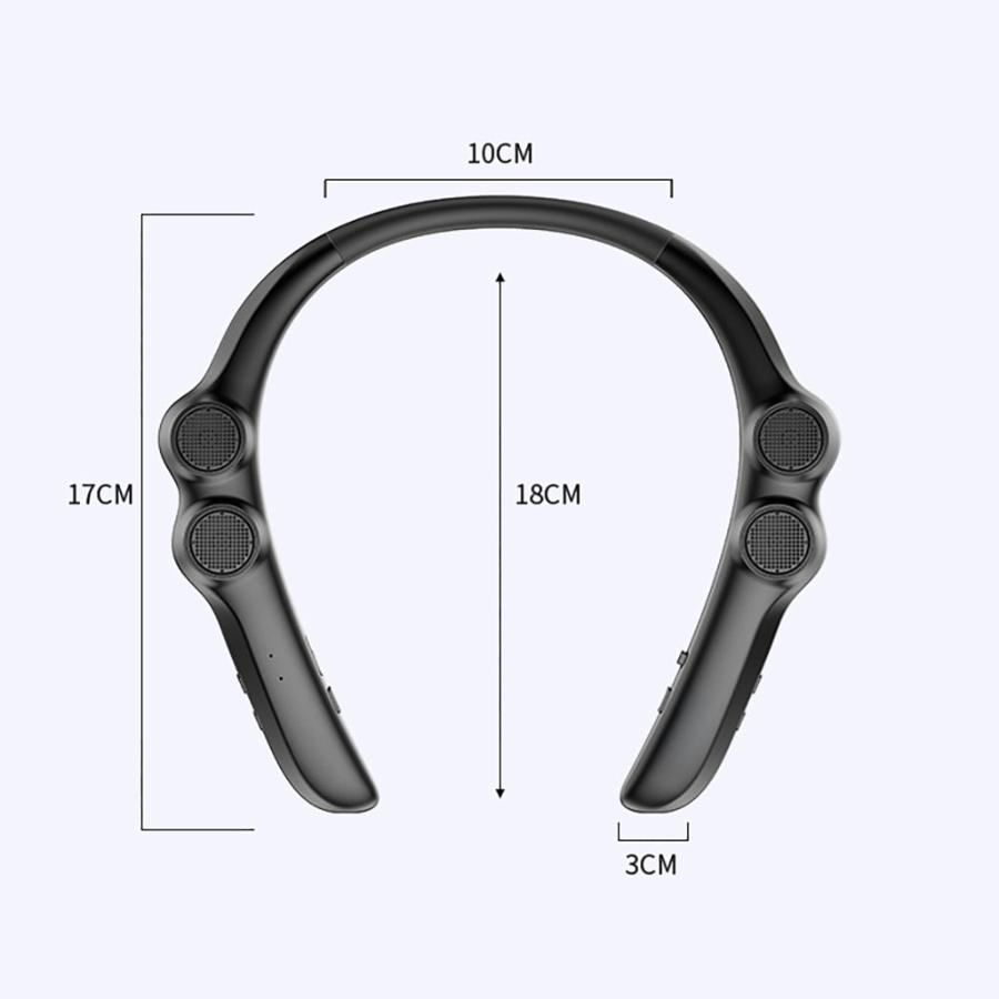 Bluetooth ネックスピーカー 肩掛けスピーカー 首掛けスピーカー USB